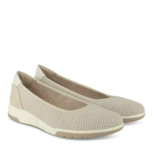 Ballerines Confort BEIGE Femme Motif Uni A Enfiler