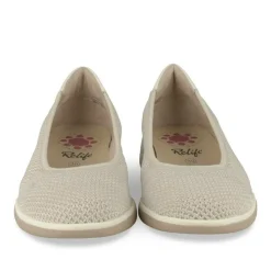 Ballerines Confort BEIGE Femme Motif Uni A Enfiler