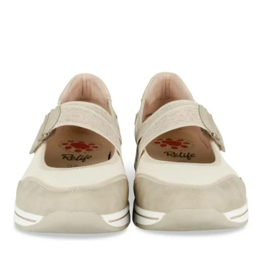 Ballerines Confort BEIGE Femme Motif Uni A Enfiler