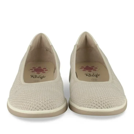 Ballerines Confort BEIGE Femme Motif Uni A Enfiler