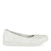 Ballerines Confort BLANC Femme Motif Uni A Enfiler