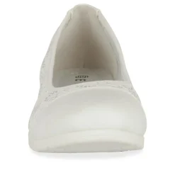 Ballerines Confort BLANC Femme Motif Uni A Enfiler