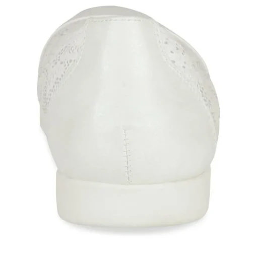 Ballerines Confort BLANC Femme Motif Uni A Enfiler