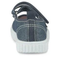 Baskets Babies MARINE Fille Motif Fleuri Scratch