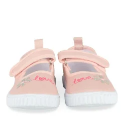 Baskets Babies ROSE Fille Motif Fleuri Scratch