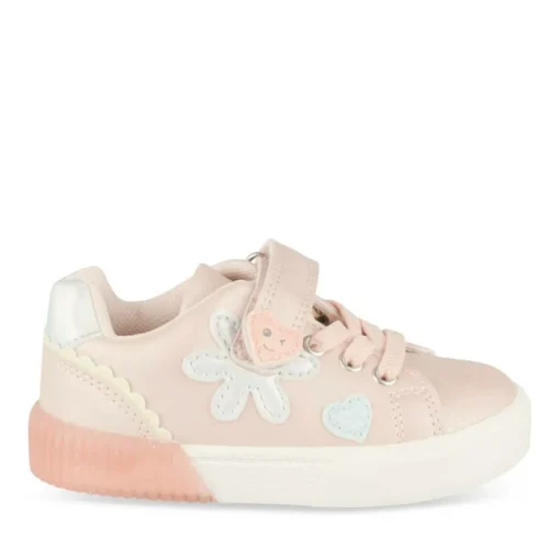 Baskets Baskets ROSE Fille Motif Coeurs Scratch