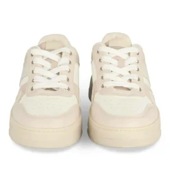 Baskets BEIGE Femme Motif Uni Lacets