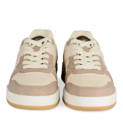 Baskets BEIGE Femme Motif Uni Lacets