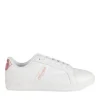 Baskets BLANC Femme Motif Uni Lacets