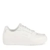Baskets BLANC Femme Motif Uni Lacets