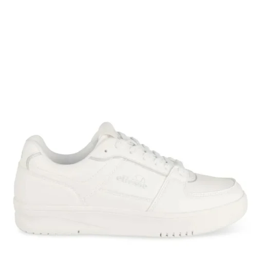 Baskets BLANC Femme Motif Uni Lacets