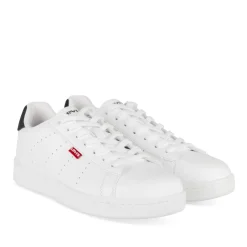 Baskets BLANC Femme Motif Uni Lacets