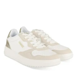 Baskets BLANC Femme Motif Uni Lacets