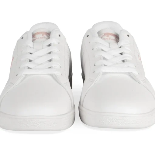 Baskets BLANC Femme Motif Uni Lacets