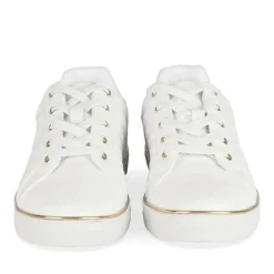 Baskets BLANC Femme Motif Uni Lacets