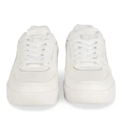 Baskets BLANC Femme Motif Uni Lacets