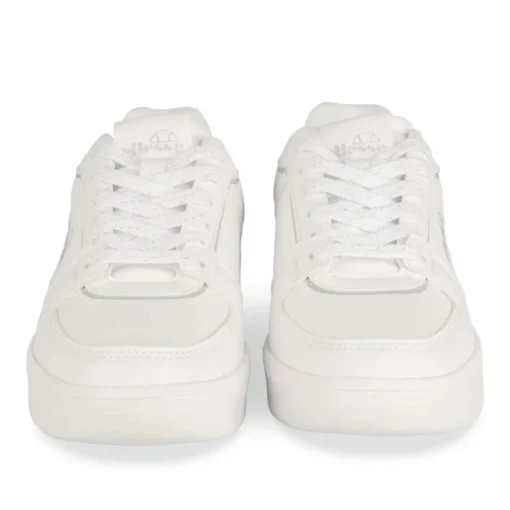Baskets BLANC Femme Motif Uni Lacets