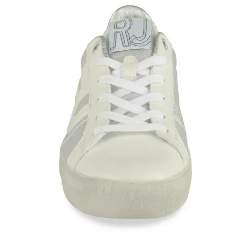 Baskets BLANC Femme Motif Iridescent Lacets