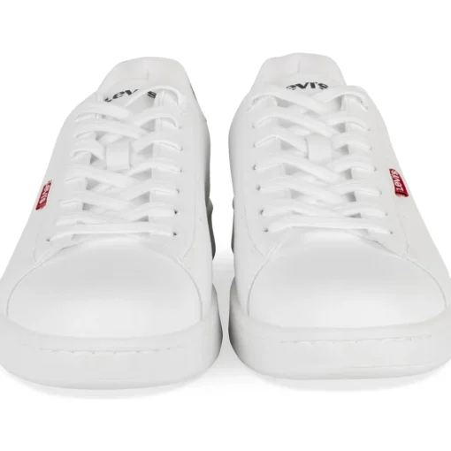 Baskets BLANC Femme Motif Uni Lacets