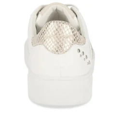 Baskets BLANC Femme Motif Animal Lacets