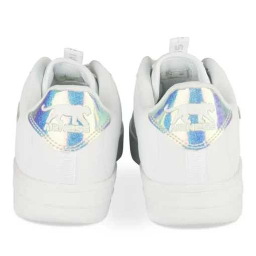 Baskets BLANC Femme Motif Uni Lacets