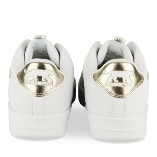 Baskets BLANC Femme Motif Uni Lacets