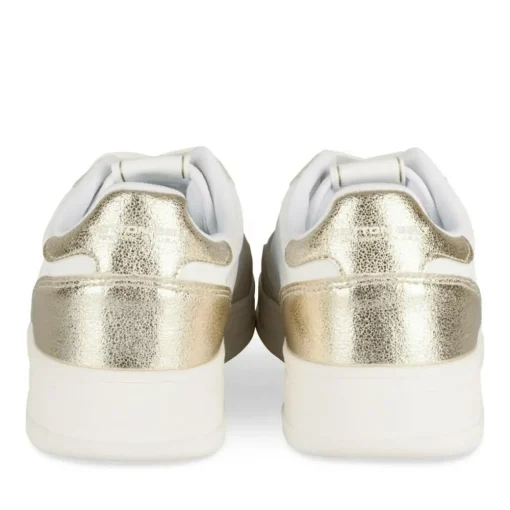 Baskets BLANC Femme Motif Uni Lacets