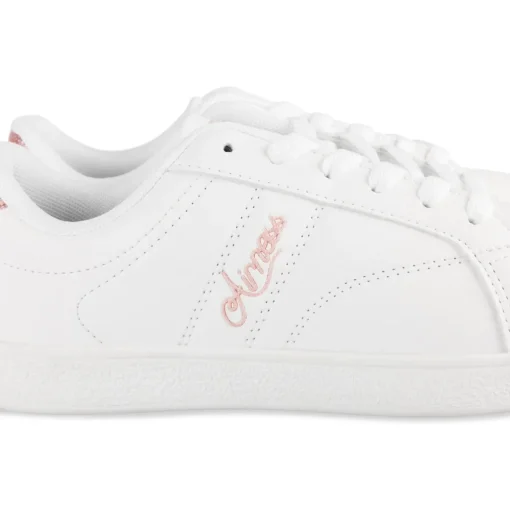 Baskets BLANC Femme Motif Uni Lacets