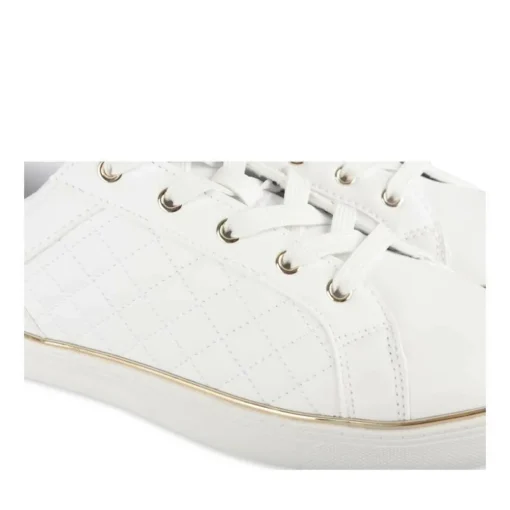 Baskets BLANC Femme Motif Uni Lacets
