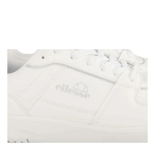 Baskets BLANC Femme Motif Uni Lacets