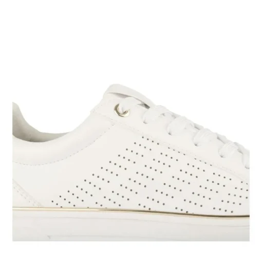 Baskets BLANC Femme Motif Uni Lacets