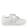 Baskets BLANC Fille Motif Uni Scratch