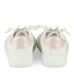 Baskets BLANC Fille Motif Etoiles Lacets