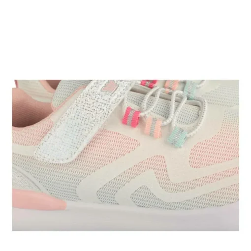 Baskets BLANC Fille Motif Paillettes Scratch