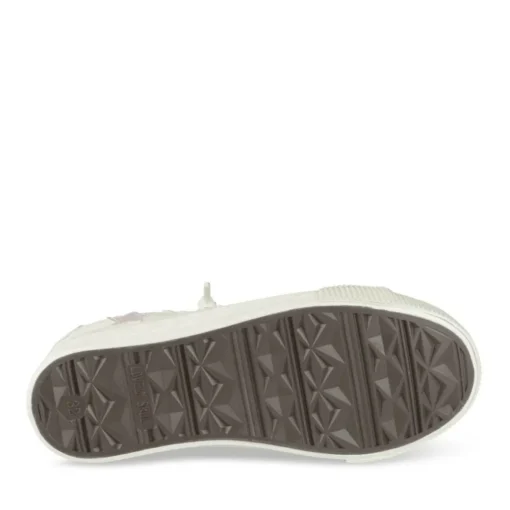 Baskets BLANC Fille Motif Etoiles Lacets