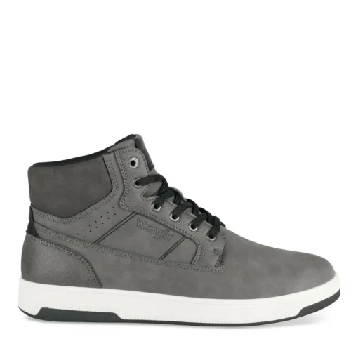 Baskets GRIS Homme Motif Uni Lacets