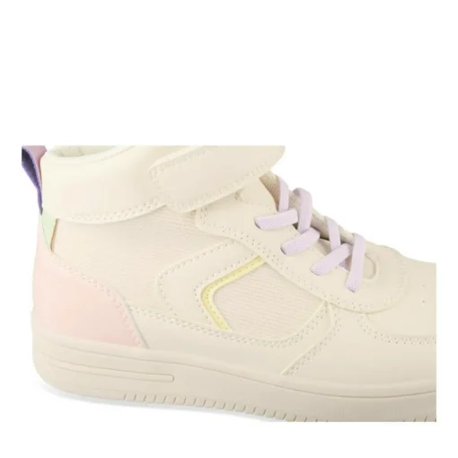 Baskets Montante BEIGE Fille Motif Multicolore Scratch
