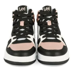Baskets Montante NOIR Femme Motif Uni Lacets