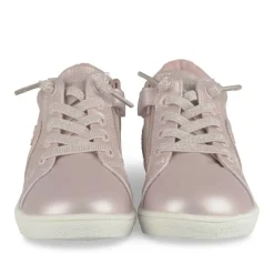 Baskets Montante ROSE Fille Motif Coeurs Fermeture éclair