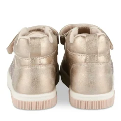 Baskets Montante ROSE Fille Motif Coeurs Scratch