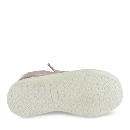 Baskets Montante ROSE Fille Motif Coeurs Fermeture éclair