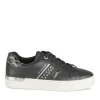 Baskets NOIR Femme Motif Uni Lacets