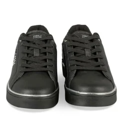 Baskets NOIR Femme Motif Clouté Lacets