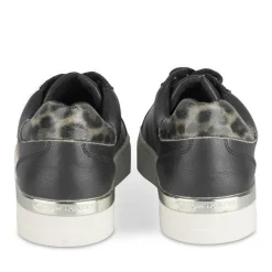 Baskets NOIR Femme Motif Uni Lacets