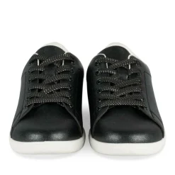 Baskets NOIR Femme Motif Iridescent Lacets