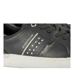 Baskets NOIR Femme Motif Uni Lacets