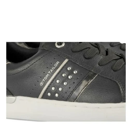 Baskets NOIR Femme Motif Uni Lacets