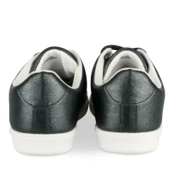 Baskets NOIR Femme Motif Iridescent Lacets