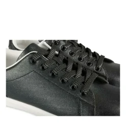 Baskets NOIR Femme Motif Iridescent Lacets