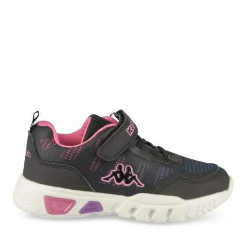 Baskets NOIR Fille Motif Uni Scratch